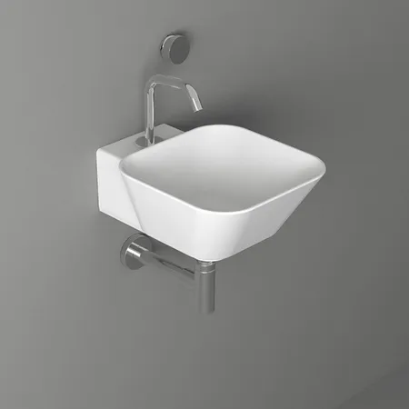 Simas Wave Раковина, 1 отв, накладная/подвесная, цвет: белый