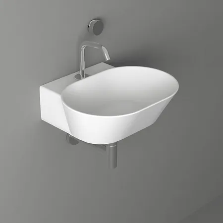 Simas Wave Раковина, 1 отв, цвет: белый