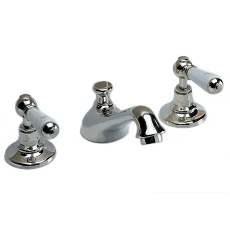 Devon&Devon Dandy Смеситель для раковины, 3 отв, с донным клапаном, цвет: никель блестящий