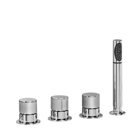 Stella Bamboo Смеситель на борт ванны на 4 отверстия 3256TR2/308, без излива, цвет: хром