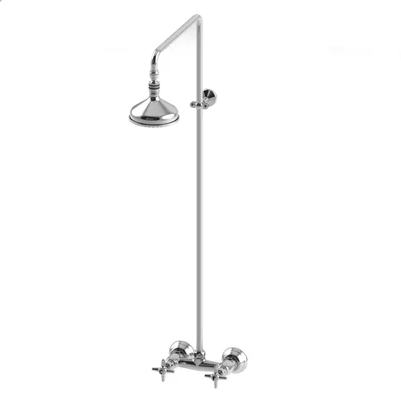 Stella Italica Душевой комплект 3283/301/314A-140: смеситель, штанга+верхний душ, цвет: хром