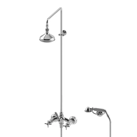 Stella Italica Душевой комплект 3284/33-140: смеситель, штанга+ручной+верхний душ, цвет: хром