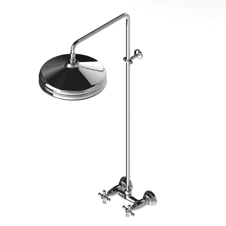 Stella Roma Душевой комплект 3283/301/314A-300: смеситель, штанга+ручной+верхний душ, цвет: хром