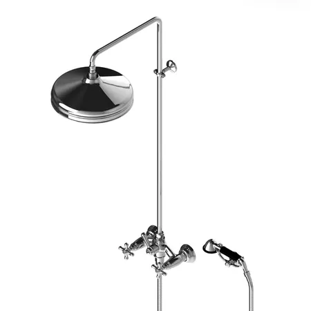 Stella Roma Душевой комплект 3284/301/314A-300: смеситель, штанга+ручной+верхний душ, цвет: хром