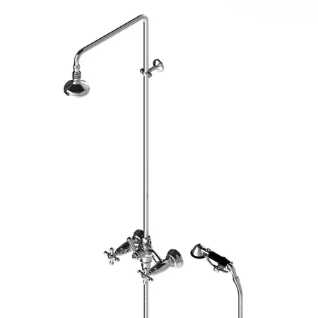 Stella Roma Душевой комплект 3284/301/314A-90: смеситель, штанга+ручной+верхний душ, цвет: хром