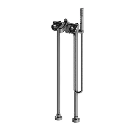 Stella Timeaster Напольный смеситель для ванны 3267/CL306 с ручным душем, круглая ручка, цвет: хром