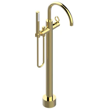 THG Collection O Смеситель для ванны, напольный, с ручным душем, цвет: Soft matt gold