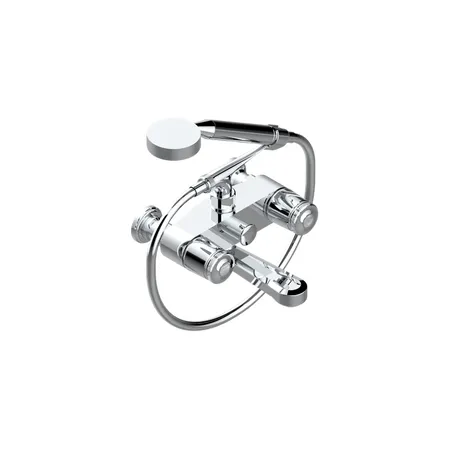THG CORVAIR FIOR DI BOSCO Смеситель для ванны настенный, с ручным душем и шлангом, цвет: хром