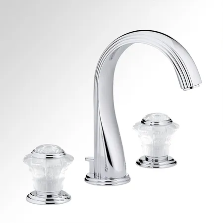 THG Dahlia Смеситель для раковины, 3 отв, цвет: хром