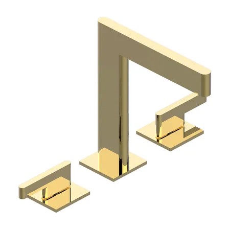 THG ICON-X METAL À MANETTES Смеситель для раковины, 3 отв, с донным клапаном, цвет: полированное золото