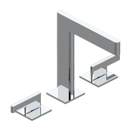 THG ICON-X TITANE A MANETTES Смеситель для раковины, 3 отв, с донным клапаном, цвет: хром