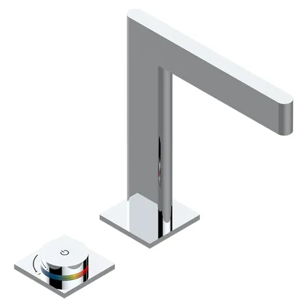 THG ICON-X TITANE Смеситель для раковины, 2 отв, электронный, с донным клапаном, цвет: хром