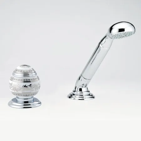 THG Marquise porcelaine blanche Ручной душ на борт ванны, 2 отв, цвет: хром/платина/белый фарфор