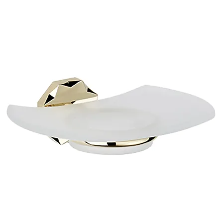 THG Nihal Porcelaine Ivoire Мыльница стеклянная, подвесная, цвет: Soft gold