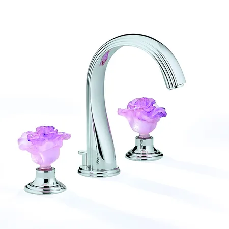 THG Rose Смеситель для раковины, 3 отв, цвет: хром