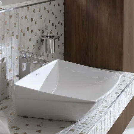 TOTO Jewelhex Раковина, без отв, цвет: белый