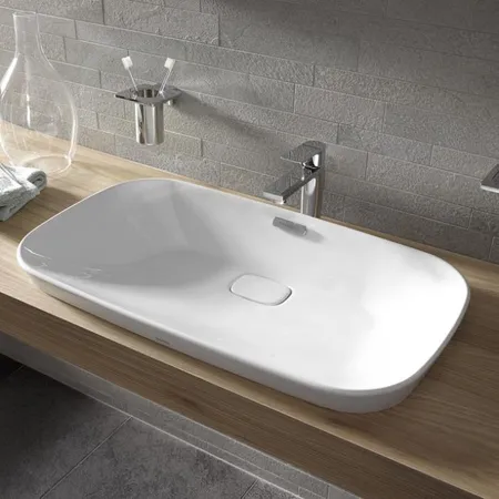 TOTO Neorest Раковина, без отв, полувстраеваемая, CeFiONtect, цвет: белый