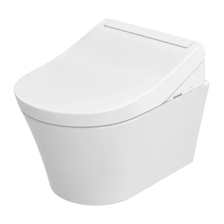 TOTO RG Унитаз, подвесной, безободковый, с сиденьем Washlet RG Lite, цвет: белый глянцевый