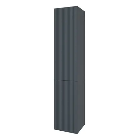 TW Shape подвесной пенал, 2 двери петли справа, 3 стеклянные полочки, 1 несъемная, цвет: серый матовый RAL7016
