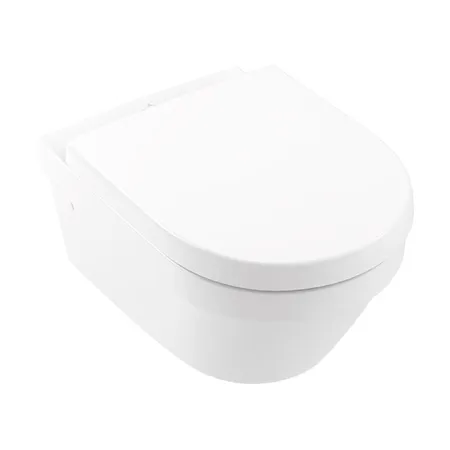 Villeroy&Boch Architectura Унитаз подвесной, безободковый, сиденье микролифт, CeramicPlus, цвет: альпийский белый