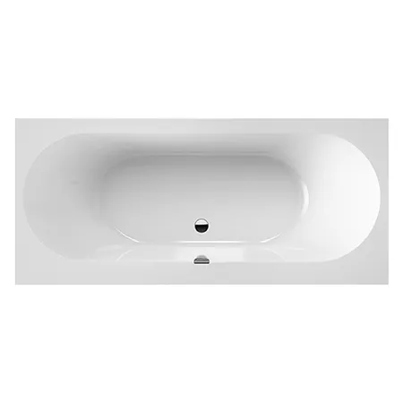Villeroy&Boch Oberon 2.0 Ванна встраиваемая, прямоугольная, слив-перелив хром в комплекте, цвет: белый