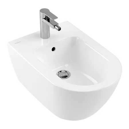 Villeroy&Boch Subway 2.0 Биде подвесное, 1 отв, CeramicPlus, цвет: альпийский белый