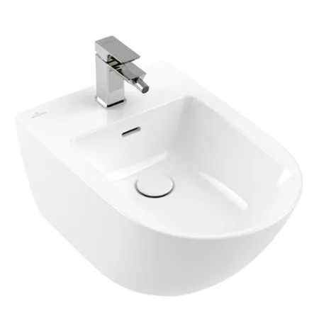 Villeroy&Boch Subway 3.0 Биде подвесное, 1 отв, CeramicPlus, цвет: альпийский белый