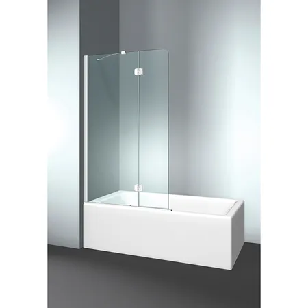 VismaraVetro Шторка на ванну PV, размер 90-92(50+, SX (левая), стекло Transparent 04, Bright Silver 21, петли С67 внутр. открытие, TPA